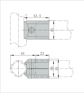 精益管90度外扣件二維圖 精益管90度外扣件二維圖