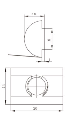彈片螺母二維參數(shù) 彈片螺母二維參數(shù)