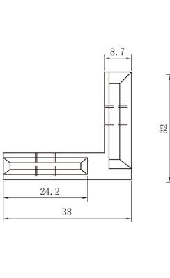 鋁型材角槽連接件二維參數(shù) 鋁型材角槽連接件二維參數(shù)