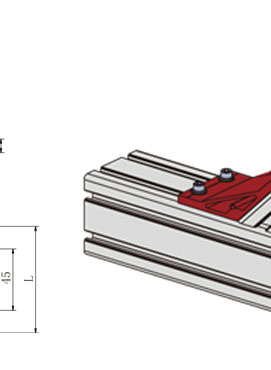 45規格135度鋁型材角件安裝示意圖1 45規格135度鋁型材角件安裝示意圖1