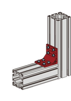 鋁型材強(qiáng)力角碼安裝示意圖