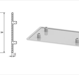 80120鋁型材端面蓋板3d模型 80120鋁型材端面蓋板3d模型